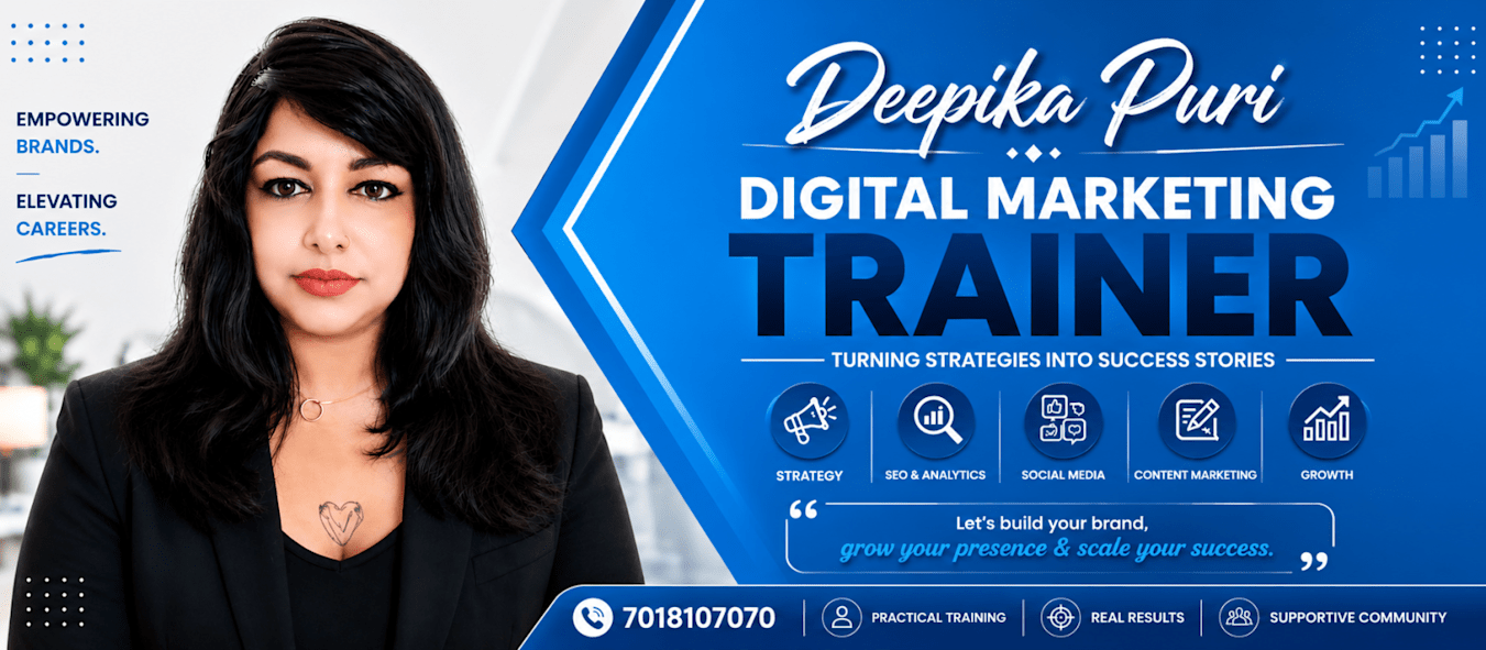 Digital marketing trainer Deepika puri- Founder of DMDP